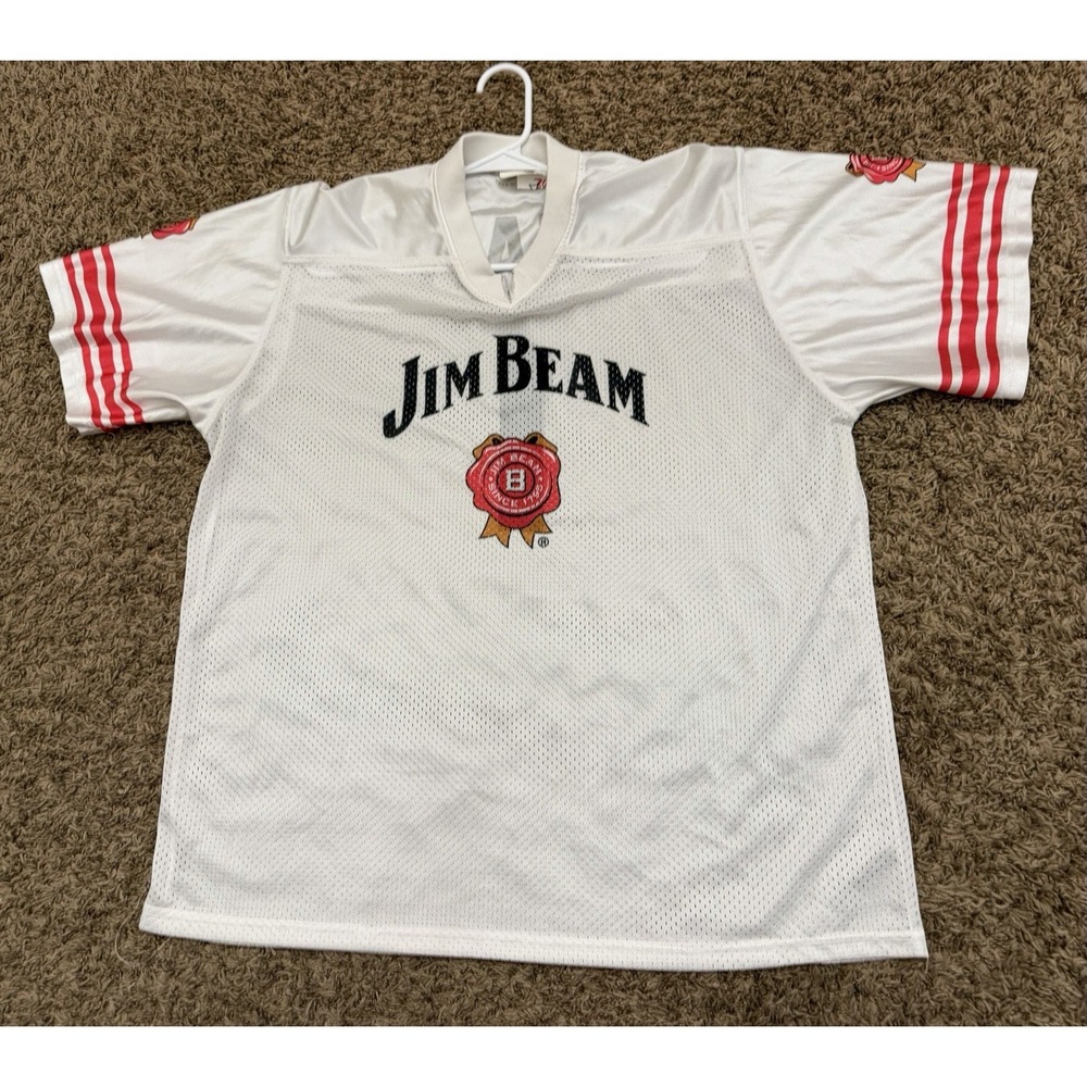 Vintage Jim Beam Whiskey Officially Licensed Football Jersey #1 Mens Size 2XL